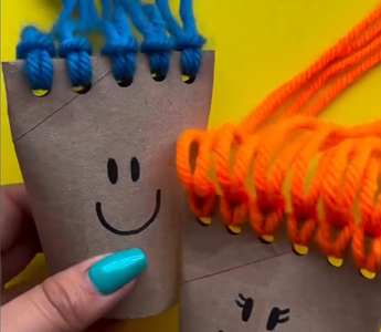DIY 廁紙筒頭髮造型遊戲 DIY Toilet Roll Hair Play